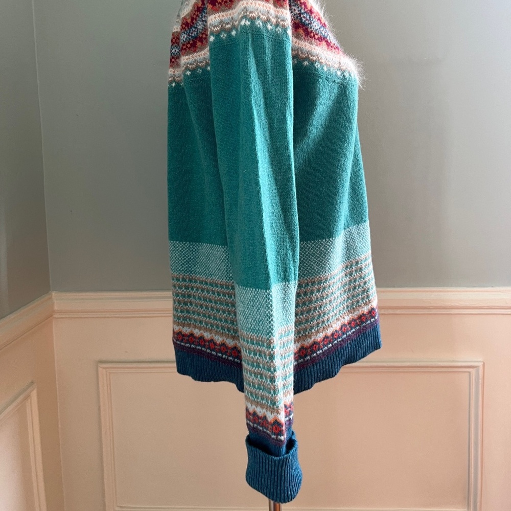 Eribe Scotland Knit Alpine Cardigan, Fair Isle, Size Large, Soft Wool/Angora - Picture 7 of 13